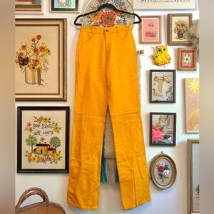 70s/80s DEADSTOCK/NWT Levis "Pantomime" Straight Leg Yellow Jeans